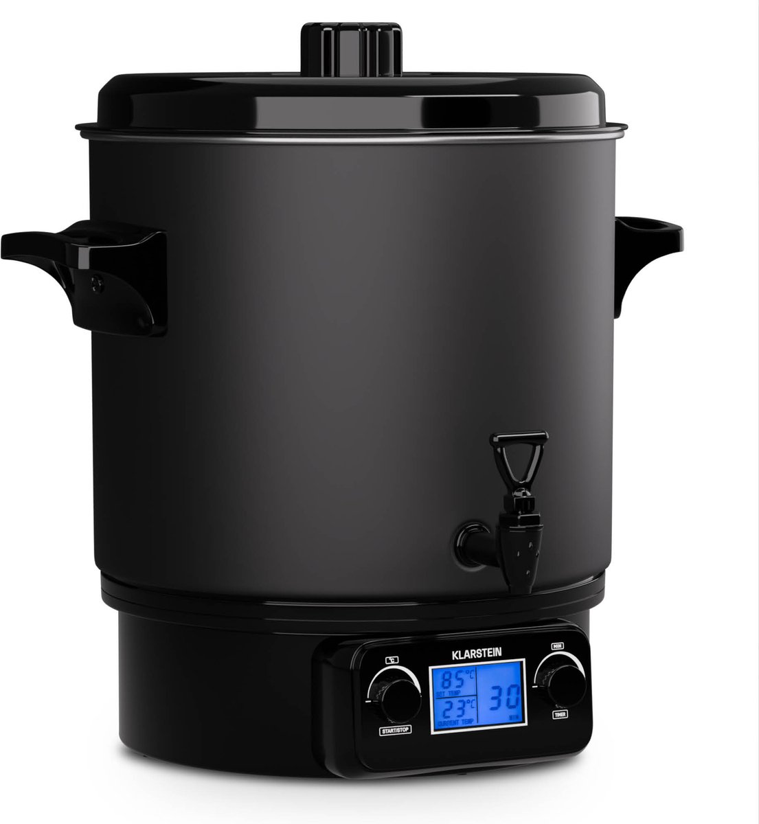 Klarstein inmaakketel met kraan, 27 L digitale inmaakmachine, 2000 W rvs inmaakpan, warmhoudketel voor glühwein & voedsel, heetwaterkoker, theeketel & glühwein dispenser met tapkraan