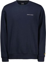 Lyle & Scott Embroidered Crew Neck Sweatshirt Truien & Vesten Heren - Sweater - Hoodie - Vest- Donkerblauw - Maat XL