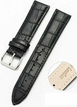 By Qubix 22mm - Crocodile leren bandje - Zwart - Huawei Watch GT 2 - GT 3 - GT 4 (46mm) - Huawei Watch GT 2 Pro - GT 3 Pro (46mm)