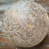 Luca Lighting Staande kerstbal wit , Led ,Set van 2,Groter maat H15xD15cm