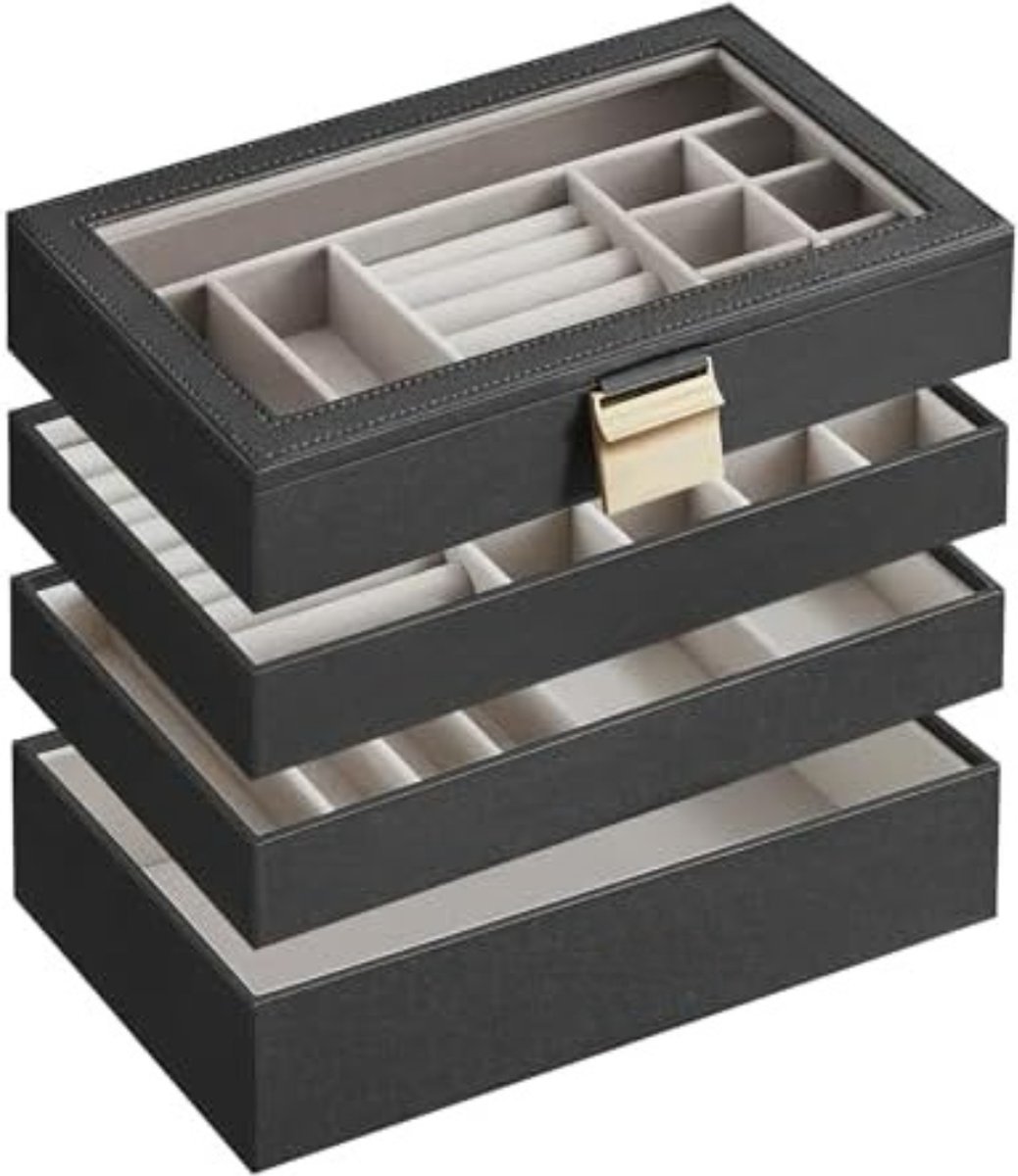Sieradendoos XL - Juwelendoos - Juwelen Houder - Zwart