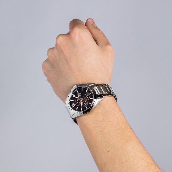 Montre dateur Multifuncion Black - Rose-gold