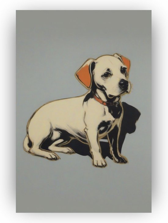 Andy Warhol hond - Poster hond - Hond posters - Poster warhol - Huis decoratie - Kinderkamer decoratie - 80 x 120 cm