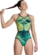 Arena W One Double Cross Back Black-Softgreen-Multi