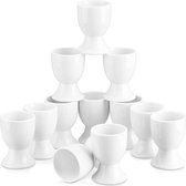 série Regular, 12-3 pièces 2"/5*5*6.3 cm coquetier blanc crème coquetier en porcelaine porte-oeufs
