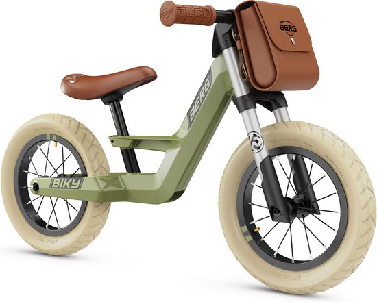 BERG Biky Retro Green Loopfiets - Lichtgewicht frame van magnesium - 2 tot 5 jaar - Groen