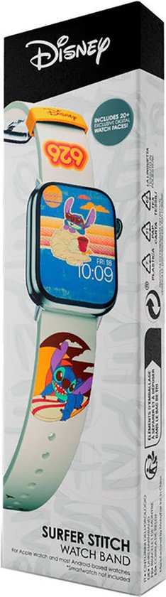 Moby fox Disney Stitch Smartwatch-riem En-bol Transparant