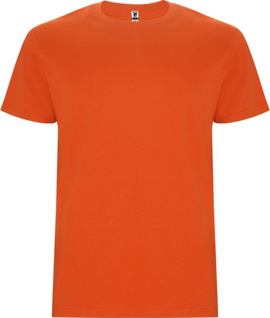 5 Pack T-shirt's unisex met korte mouwen 'Stafford' Oranje - XXL