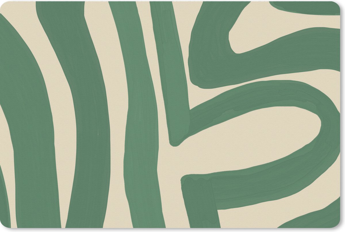 Muismat XXL 90x60 cm - Bureau onderlegger - Bureau mat Groen - Kunst - Abstract - Bureaumat - Gaming mousepad xl - Bureaulegger groot - Computer deskmat