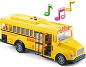 Schoolbus - licht en geluid - frictie - 27.5 cm - 1:16 - speelgoedbus