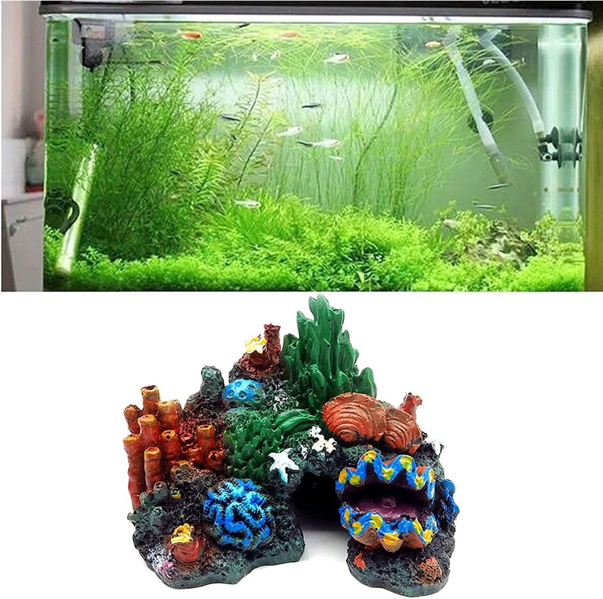 Ornement accessoire aquarium grotte en céramique pour poissons