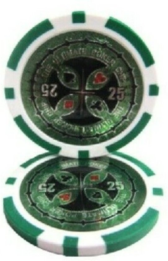 Ultimate pokerchip 11.5g Value 25 25st. Texas Hold'em Poker Chips