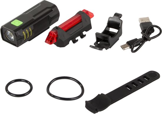 Fietsverlichtingsset Voorlicht en Achterlicht LED koplamp Fietsverlichting — afbeelding 4