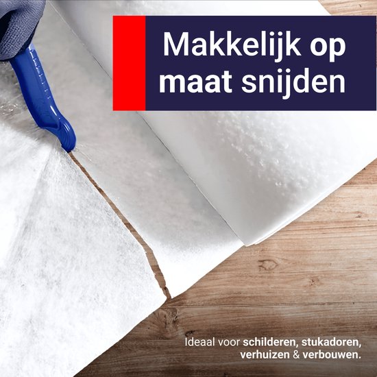 Perfect Cover® Standaard Zelfklevend Afdekvlies - 16,25m² - Voor Alle Oppervlakken - Professionele Kwaliteit Stucloper & Afdekfolie - Bescherming Tijdens Bouw & Renovatie - 170GSM - Vertrouwd door Professionals - Beter Dan Prima!