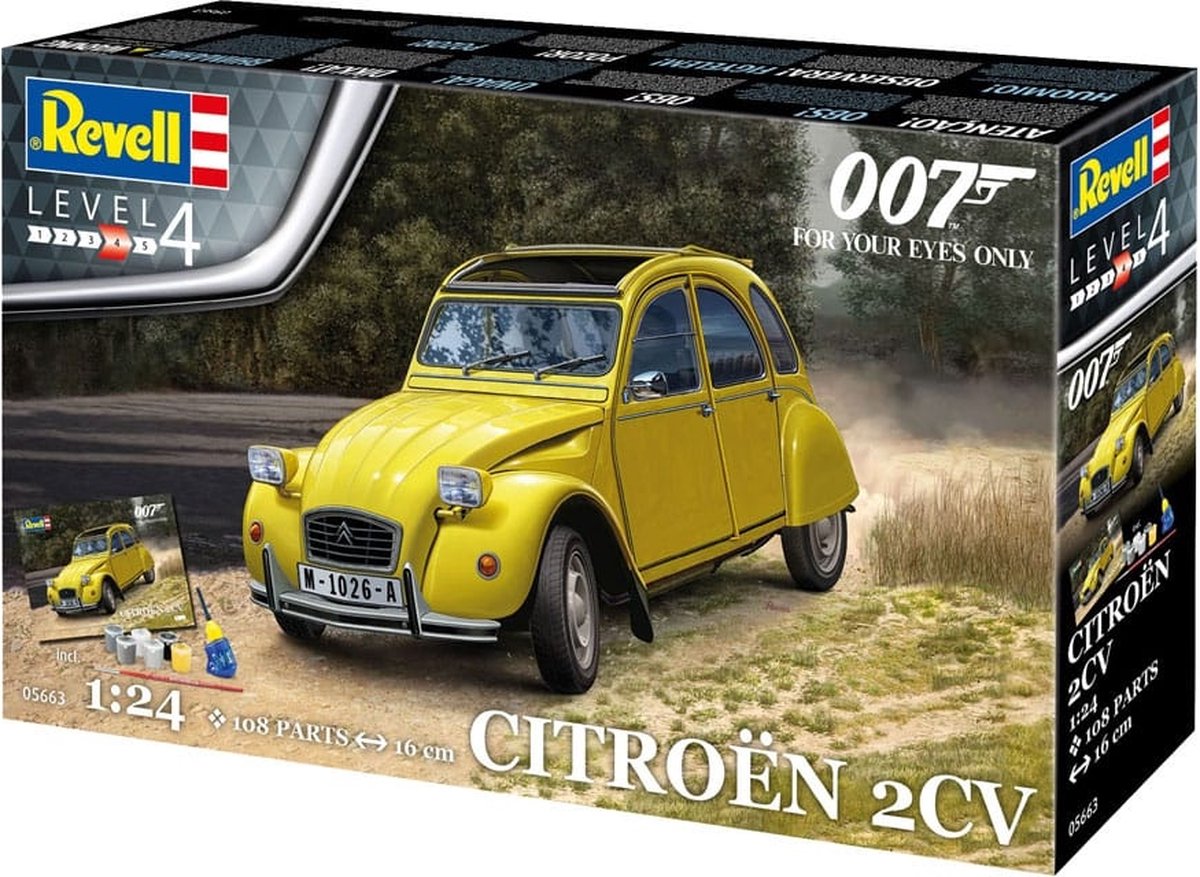 Coffret cadeau Revell - Citroen 2CV (James Bond 007) For Your Eyes Only -  Kits maquettes tout inclus - Maquettes