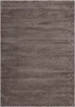 Velvet Softtouch Effen Luxe Vloerkleed Laagpolig Bruin- 160x230 CM