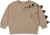 Konges Sløjd Lou Sweatshirt/Trui Animal Spike Dino - Oxford Tan - Maat 7-8 jaar