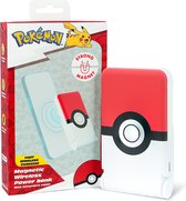 Pokémon - Pokéball logo - draadloze magnetische powerbank - inklapbare telefoonstandaard - 5000mAh - USB-C
