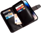Wachikopa Hoesje Met Pasjeshouder Geschikt voor iPhone 14 Pro - Wachikopa Multi Wallet Bookcase - donkerbruin