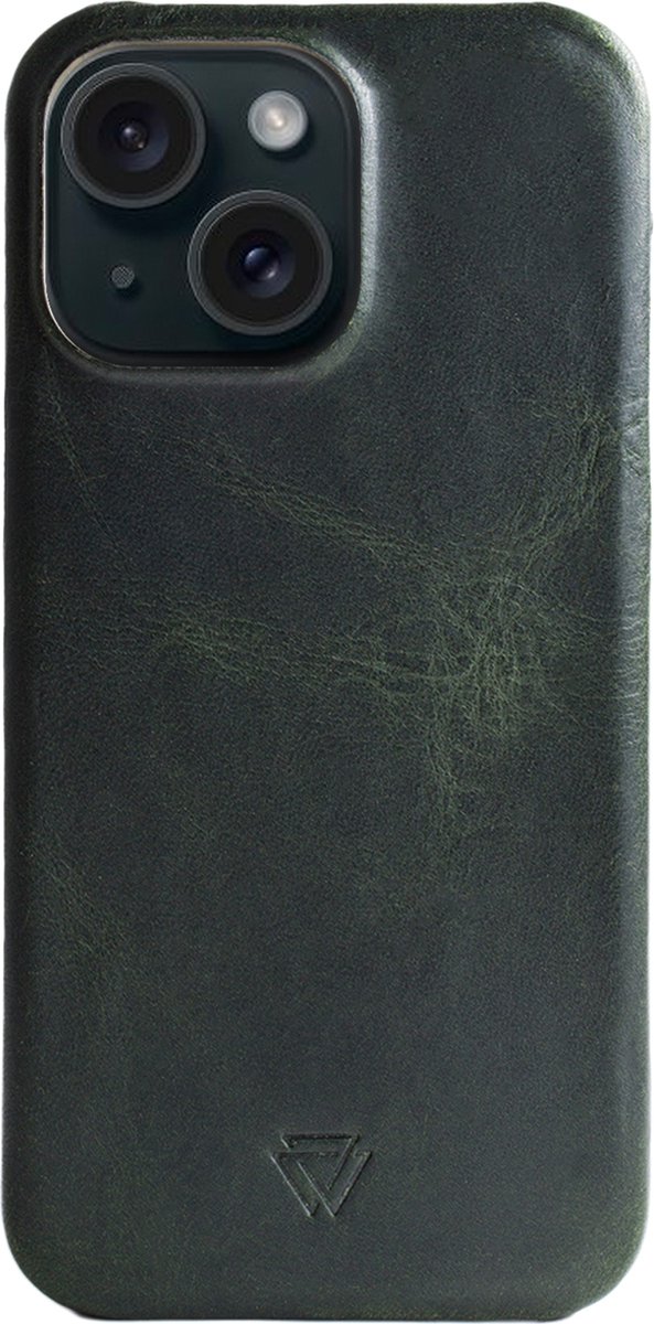 Wachikopa Hoesje Geschikt voor iPhone 15 - Wachikopa Full Wrap Backcover - donkergroen