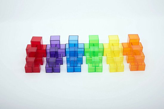 Transparante Gekleurde Kubussen - Set van 54 van TickiT — afbeelding 2