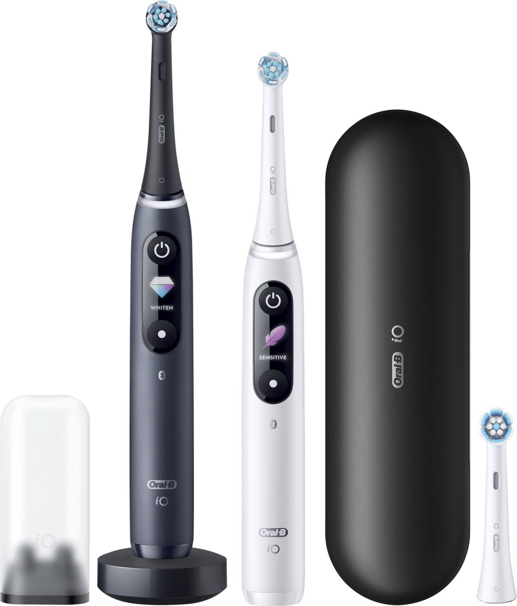 Oral-B iO 8 Wit en Zwart - Elektrische Tandenborstels - Duopack