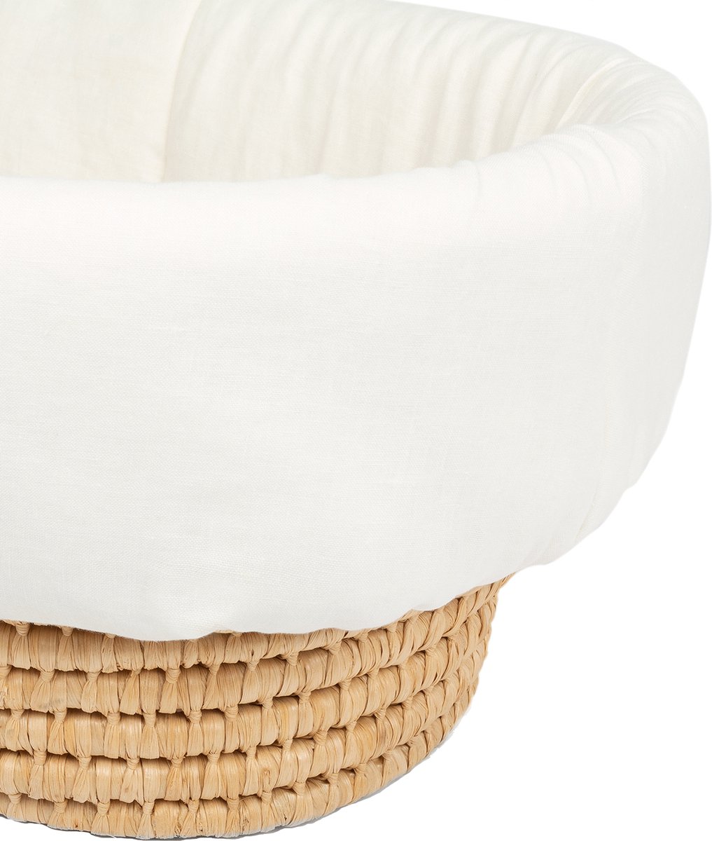 Nobodinoz Lin français Padded moses cover - Wiegbeschermer - Off White