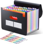 Ordner A4 documentenmapmap met kleurrijke labels