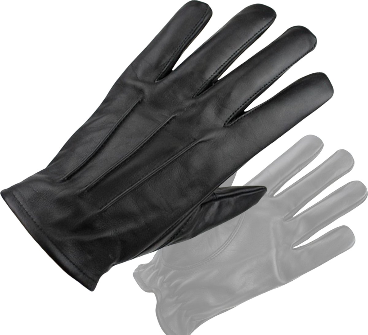 DriveLux™ 100% Leren Handschoenen Heren - Deep Onyx - Leren Handschoenen- Dames & Heren Maat M (: 20,5 - 23,5 cm) - Ademend en Waterbestendig - Polished Leather