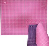 Professionele A2-snijmat in roze en paars | Ideaal voor patchwork, naaien en knutselen | Zelfgenezend | 60x45cm | 2 kleuren voor betere zichtbaarheid, roze en paars