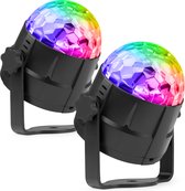 Fuzzix lot de 2 lumières disco Tornado RGB avec supports à ventouse et support de montage