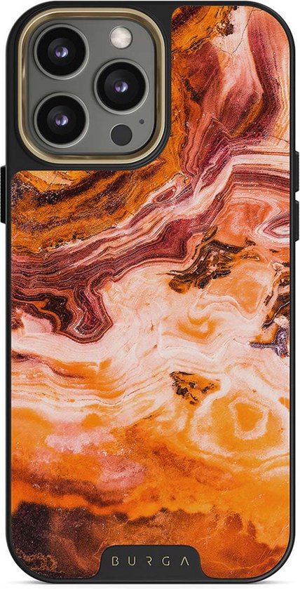 Burga Hoesje Geschikt voor iPhone 15 Pro - Burga Elite Gold Backcover - Meerkleurig