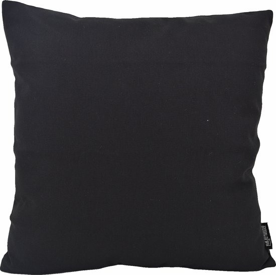 Uni Zwart Kussenhoes | Katoen / Polyester | 45 x 45 cm