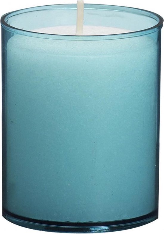 Bolsius Kandelaar Navulling/ Refill 64/52 tray 20 aqua blauw