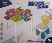tekentafel-Speeltafel-kindertafel-blocks-kinderstoel-bouwstenen-75 delig met blokken