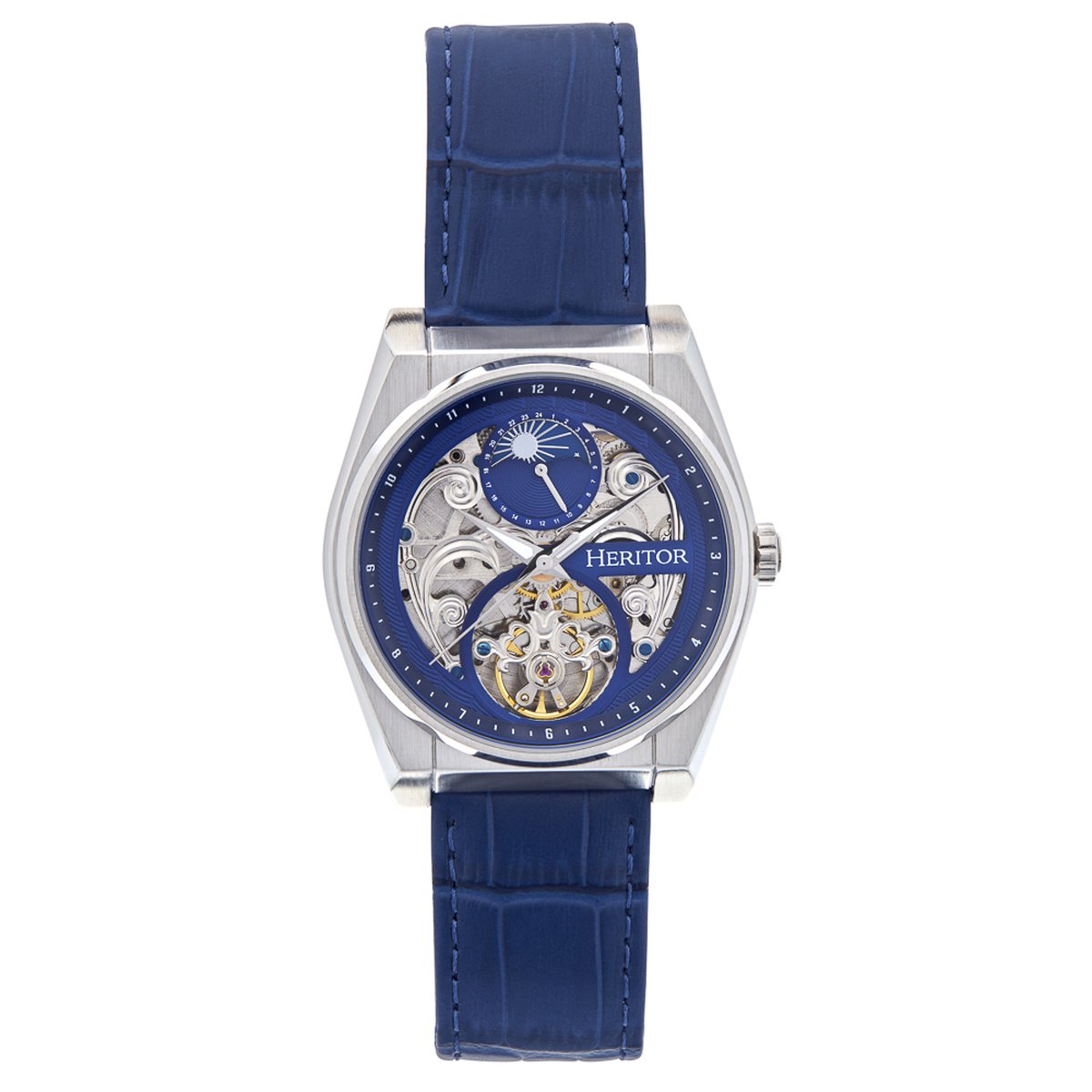 Heritor Automatic Daxton Skeleton Horloge - Blauw