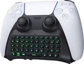 Equivera Geschikt voor PS5 Toetsenbord - Groen LED - Zwart - Gaming Keyboard - Geschikt voor PS5 Keyboard - Geschikt voor PS5 Accessoires