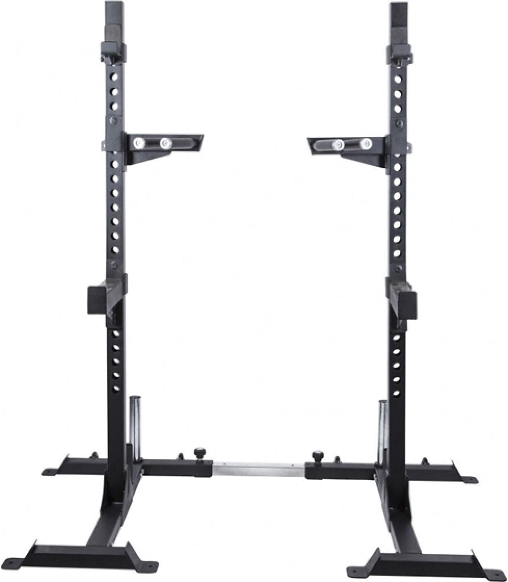 Rack De Sentadillas Gorilla Sports: Ajustable En Altura, 500 Kg De Capacidad, Patas Antideslizantes