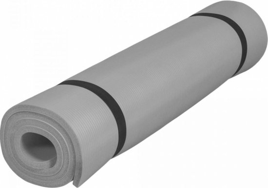 Gorilla Sports Yogamat Deluxe (190 x 100 x 1,5 cm) - Yoga Mat - grijs