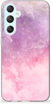 Telefoonhoesje Geschikt voor Samsung Galaxy S23 FE Silicone Back Cover Pink Purple Paint