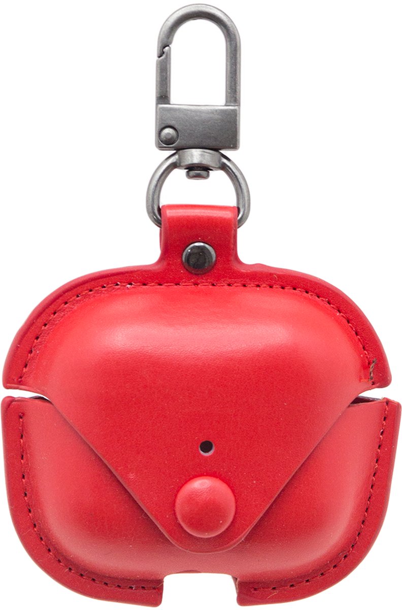 Premium Hoesje Geschikt Voor Airpods Pro 2 Case Rood Oplaadcase Leer