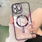 Coque Apple iPhone 14 Pro Magsafe avec cache appareil photo Transparent Violet