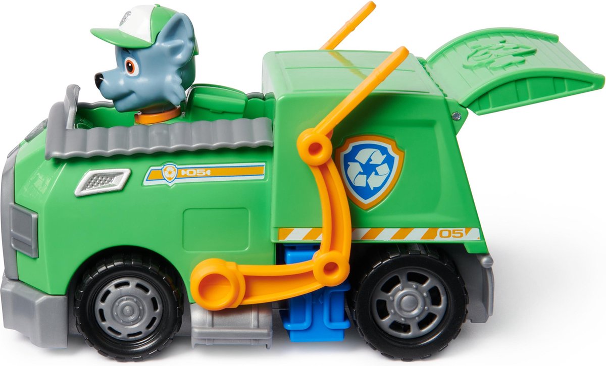 PAW Patrol - Rocky's Recycle Truck - speelgoedauto met speelfiguur - 80% gerecycled plastic - duurzaam speelgoed — afbeelding 10