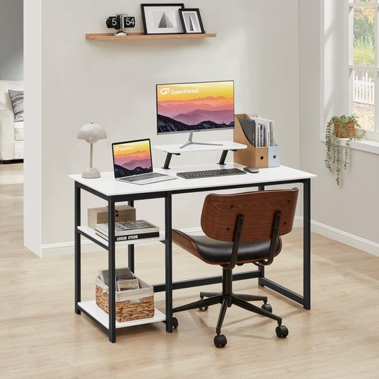 GreenForest Petit bureau Ordinateur pliable avec étagère, No