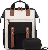 Rugzak voor dames, 15,6 inch laptop, schoolrugzak, meisjes, tieners, groot, met datakabel-tas en USB-oplaadaansluiting, waterdichte werktas, reisrugzak, dagrugzak voor school, business