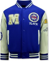 Vintage Oversized American Baseball Jacket Heren - 7086 - Blauw