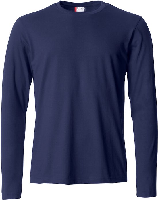 Clique lichtgewicht T-shirt met lange mouwen Dark Navy maat XL