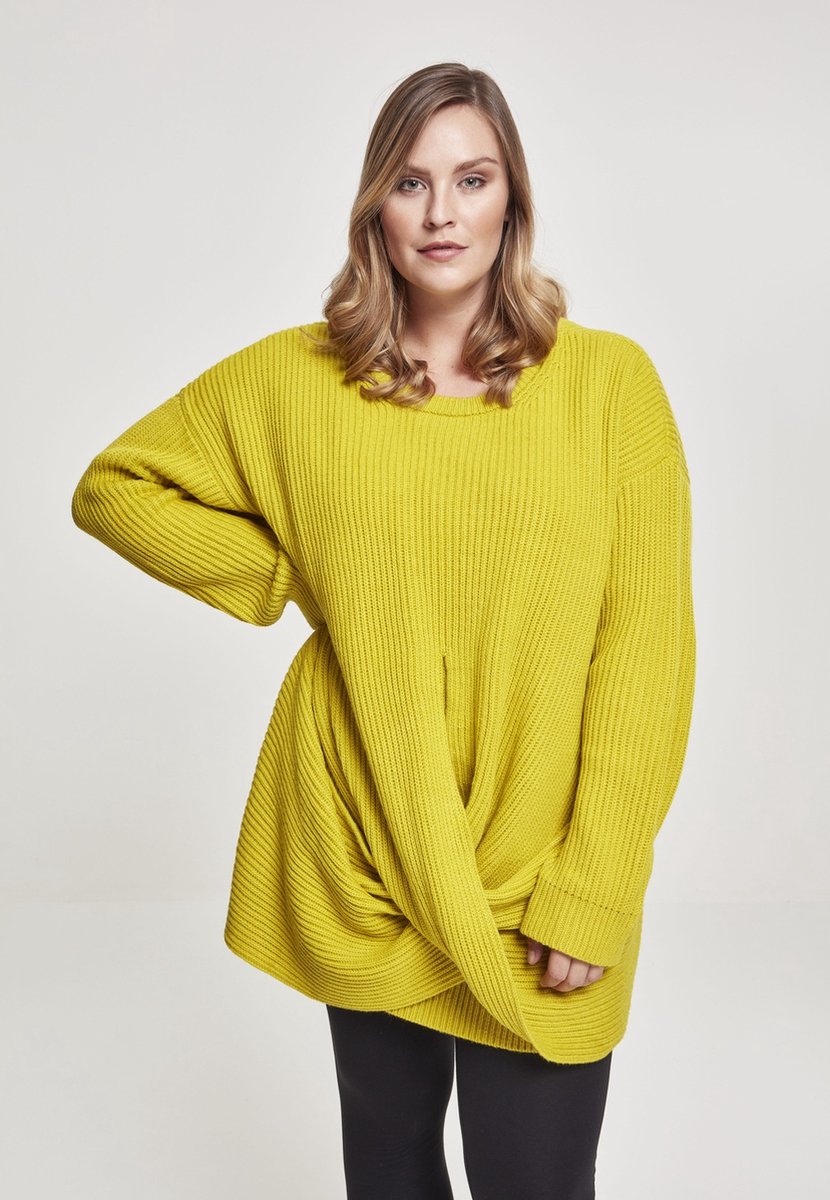 Urban Classics Sweater/trui -S- Wrapped Geel