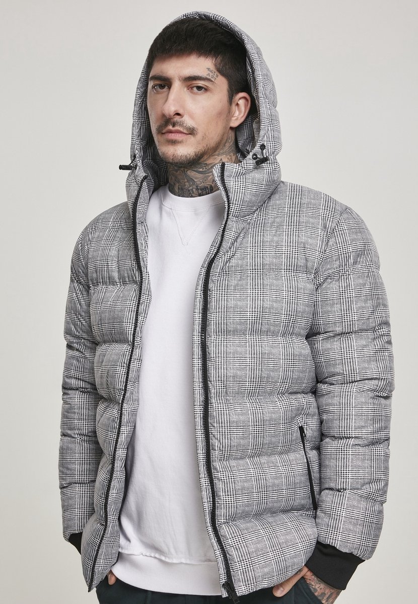 Urban Classics Gewatteerd jack -S- Check Wit