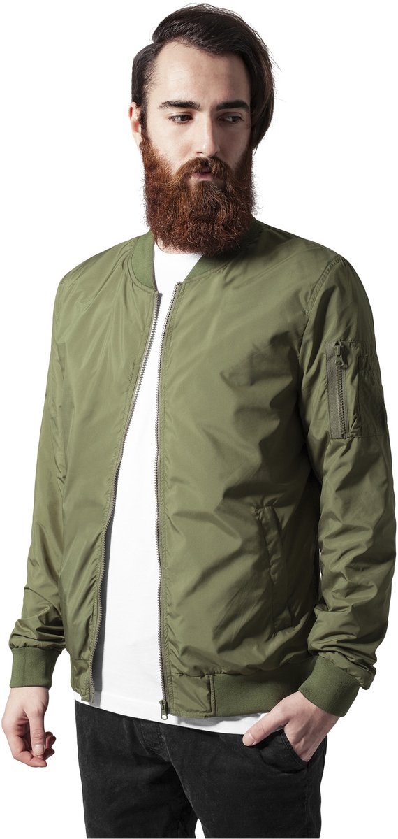 Urban Classics - Light Bomber jacket - S - Groen